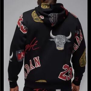 Jordan Black Hoodie with Red Logo